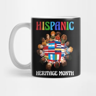 Hispanic Heritage Month Latino Countries Flags Kids Mug